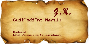 Gyémánt Martin névjegykártya